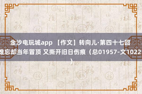 金沙电玩城app 【作文】转向儿·第四十七回 难忘却当年冒顶 又撕开旧日伤痕（总01957-文1022）