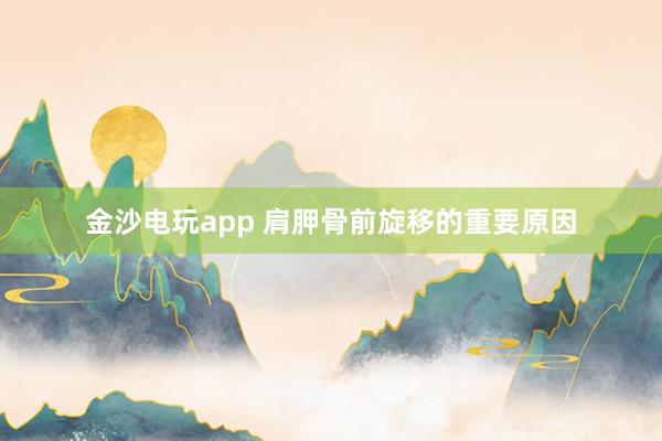 金沙电玩app 肩胛骨前旋移的重要原因