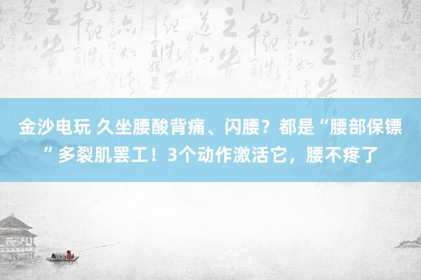 金沙电玩 久坐腰酸背痛、闪腰?都是“腰部保镖”多裂肌罢工!3个动作激活它,腰不疼了