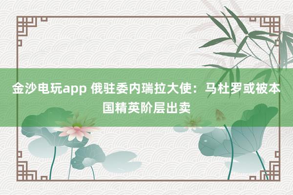 金沙电玩app 俄驻委内瑞拉大使：马杜罗或被本国精英阶层出卖