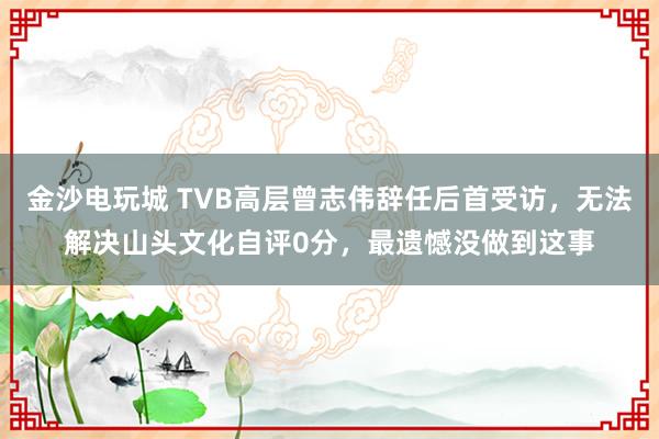 金沙电玩城 TVB高层曾志伟辞任后首受访，无法解决山头文化自评0分，最遗憾没做到这事