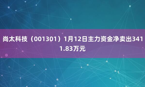 尚太科技（001301）1月12日主力资金净卖出3411.83万元