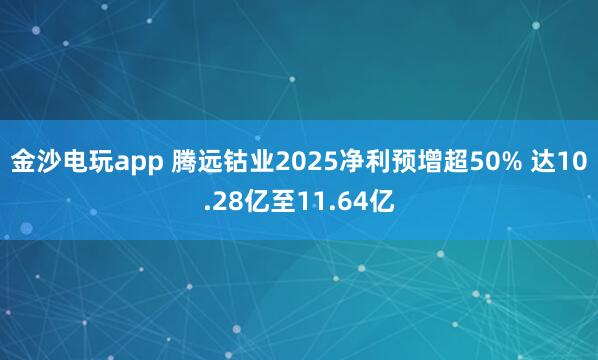 金沙电玩app 腾远钴业2025净利预增超50% 达10.28亿至11.64亿