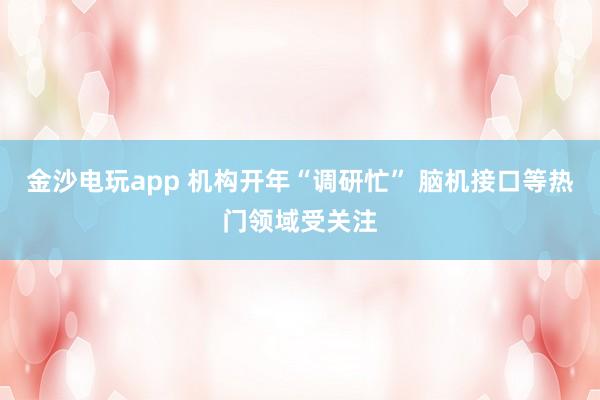 金沙电玩app 机构开年“调研忙” 脑机接口等热门领域受关注