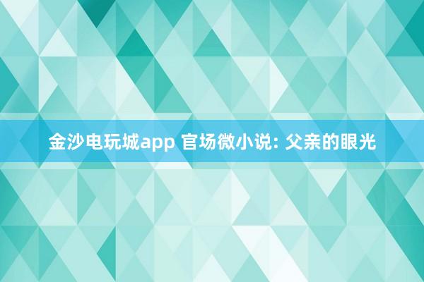 金沙电玩城app 官场微小说: 父亲的眼光