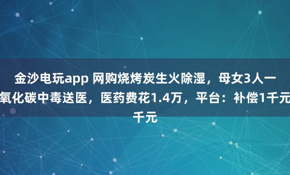 金沙电玩app 网购烧烤炭生火除湿,母女3人一氧化碳中毒送医,医药费花1.4万,平台:补偿1千元