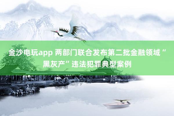 金沙电玩app 两部门联合发布第二批金融领域“黑灰产”违法犯罪典型案例