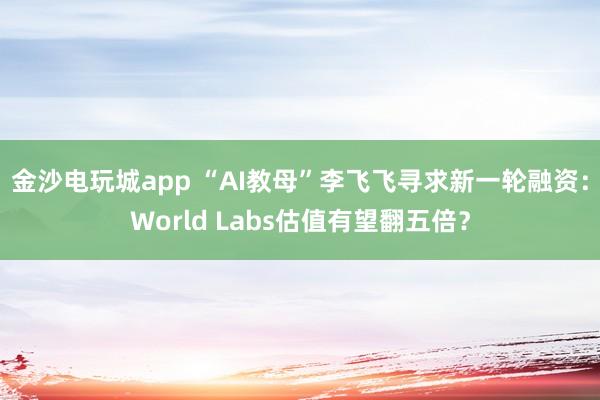 金沙电玩城app “AI教母”李飞飞寻求新一轮融资:World Labs估值有望翻五倍?
