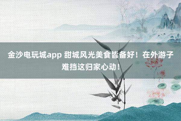 金沙电玩城app 甜城风光美食皆备好！在外游子难挡这归家心动！