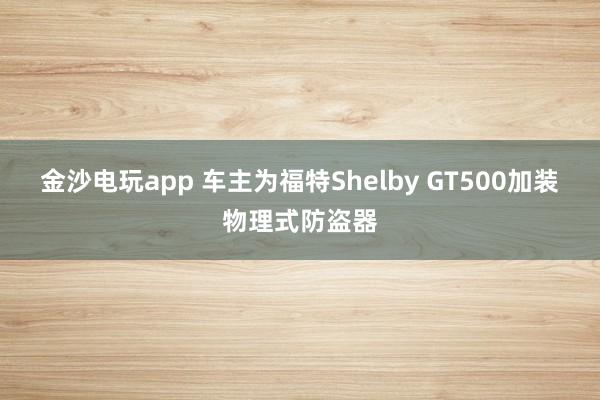金沙电玩app 车主为福特Shelby GT500加装物理式防盗器